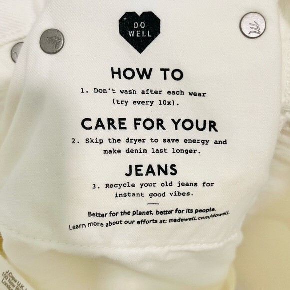 Madewell Women's High-Rise Long Denim Shorts in Tile White Style#AO207 Sz. 24 - Picture 12 of 12